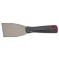 Flexible Putty Knife with 3" Carbon Steel Blade, Black