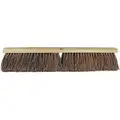 Push Broom Head, 36" Block Length, 4" Trim Length, Block Material: Lacquered Hardwood, Bristle Color: Brown
