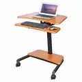 Balt Stand-Up Workstation: Cherry, Steel/Plastic, 22 1/2 in Overall Dp, 27 1/2 in Overall Wd