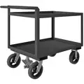 Steel Raised Handle Utility Cart, 2400 lb. Load Capacity, Number of Shelves: 2