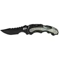 Smith & Wesson Folding Knife,Fine/Serrated Blade Edge 3-7/16" Blade Length,Locking Blade: Liner Lock