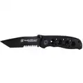 Smith & Wesson Folding Knife,Fine/Serrated Blade Edge 3-1/4" Blade Length,Locking Blade: Liner Lock