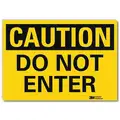 Entrance Sign, Sign Format Traditional OSHA, Do Not Enter, Sign Header Caution