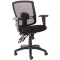 Alera Black Mesh Desk Chair 18-7/8" Back Height, Arm Style: Adjustable
