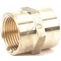 Coupling: Brass, 3/4 in x 3/4 in Fitting Pipe Size, Female NPT x Female NPT, 1 1/4 in Overall Lg