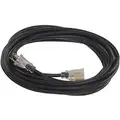 Power First 25 ft. Indoor, Outdoor Lighted Extension Cord; Max Amps: 15.0, Number of Outlets: 1, Black