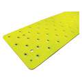 Yellow, Aluminum Stair Tread Cover, Installation Method: Fasteners, Round Edge Type, 36" Width