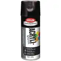 Acryli-Quik Spray Paint" Gloss Black for Metal, Steel, Wood, 12 oz.