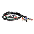 Tectran 4 in 1 ABS Air and Power Cord Assembly, 12 ft., Metal Plugs, Rubber Air Lines, Dual Pole