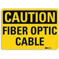 Recycled Aluminum Buried Power Lines Sign with Caution Header; 7" H x 10" W