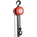 Manual Chain Hoist, 2000 lb. Load Capacity, 10 ft. Hoist Lift, 1-7/64" Hook Opening