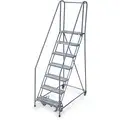 Cotterman 7-Step Rolling Ladder, Perforated Step Tread, 100" Overall Height, 450 lb. Load Capacity