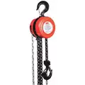 Manual Chain Hoist, 4000 lb. Load Capacity, 20 ft. Hoist Lift, 1-17/64" Hook Opening