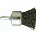Pferd 1" Crimped Wire End Brush, 1/4" Shank, Crimped Wire End Brush, 0.010" Wire Dia., Trim Length