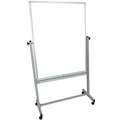 Luxor Gloss-Finish Steel Dry Erase Board, Mobile/Casters, 48"H x 36"W, White