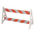 Parade Barricade: 40 1/2 in Overall Ht, 72 in x 40 1/2 in, 72 in Beam Wd, Short Term, Orange/White