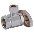 Water Supply Stop: 2-Way Body, 1/2 in Inlet Size, 3/8 in Outlet Size, 0&deg; to 200&deg;F