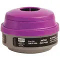 Combination Cartridge/Filter, NIOSH Rating Organic Vapor (OV), P100, Black, Magenta