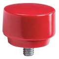 Proto Hammer Tip, Medium, 2" Tip Dia., Rubber, Fits Hammers 4R443, Red