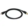 USB Cable: 2.0, 3 ft Cable Lg, Black, A Male to B Male