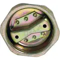 Drum Plug, Zinc Plated Finish, Steel, 2" Dia., For Use With Steel Drums