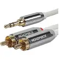 9181814 ft. Stereo Audio Audio Adapter Cable, White; For Use With Mobile Devices and Stereo Audio Equipmen