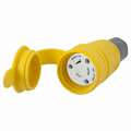 Hubbell Wiring Device-Kellems 20 Amp Industrial Grade Watertight Locking Connector, L7-20R NEMA Configuration, Yellow