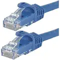 Voice and Data Patch Cord: Flexboot, Flexboot, 6, RJ45, 10 ft Lg - Patch Cord, Blue