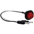 Imperial Clearance Marker Lamp 3/4", 33 Series, LED, Red Round, 1 Diode, PC Rated, Black Rubber Grommet Mount, Hardwired, .180 Bullet Terminal, 12V, Kit