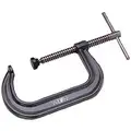 Regular Duty Forged Steel C-Clamp, 10-1/8" Max. Opening, 6" Throat Depth, Gray