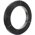 Steel Strapping, Steel, Black, 3/4" Strapping Width, 0.023" Strapping Thickness