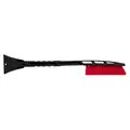 Snow Brush & Scraper, 24" Handle, Plastic, Black / Red