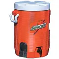 Gatorade 5 gal. Beverage Dispenser; Orange Cooler with White Lid