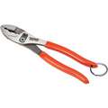 Slip Joint Plier: Tether Ready, 1/2" Max Jaw Opening, 10"Overall Lg, 2-1/8" Jaw Lg