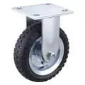 Light Duty, Rigid Plate Caster with Flat-Free Wheels; 250 lb. Load Rating, 6" Wheel Dia.