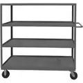 66"L x 30-1/4"W x 56"H Gray Welded Steel Open Stock Cart, 3000 lb. Load Capacity, Number of Shelves: