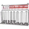 Imperial Small Standard Hose Clamps Assortment, #4 Thru #36, Stainless Steel, Slotted Hex Head, 36 Pieces