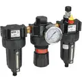 1/2" NPT Filter/Regulator/Lubricator with 0 to 125 psi Adjustment Range