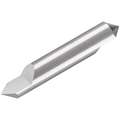 Engraving Tool: Double End, Carbide, Bright (Uncoated), .004 in Tip Dia., 3/8 in Lg of Cut