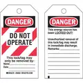 Brady Danger Tag, Polyester, Do Not Operate This Lock/Tag May Only Be Removed By, 5-1/2" x 3", 25 PK