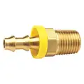 Push-On Hose Fitting, Fitting Material Brass x Brass, Fitting Size 3/8" x 1/2"