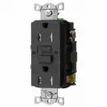 Hubbell Wiring Device-Kellems 15A Commercial Receptacle, Black; Tamper Resistant: Yes