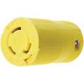 Hubbell Wiring Device-Kellems 30 Amp Industrial Grade Locking Connector, L5-30R NEMA Configuration, Yellow