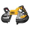 Dewalt Portable Band Saw: 44 7/8 in Blade Lg, 5 in x 4 3/4 in, 0 to 490, Brushless Motor, Bare Tool, 20V DC