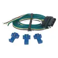 Flat Electric Connector: 4-Way, PVC, 16 ga Wire Gauge, Vehicle and Trailer