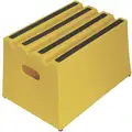 1-Step, Plastic Box Step with 500 lb. Load Capacity, 13-3/4" Base Depth, Yellow