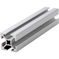 Framing Extrusion: 20 Series, 19 3/4 ft Nominal Lg, 20 mm x 20 mm, Single, 4 Open Slots, Smooth, Std