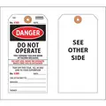 Danger Tag, Cardstock, Do Not Operate This Danger Tag Has Been Attached Because, 5-3/4" x 2-7/8"