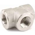 Tee: 316 Stainless Steel, 1/2 in x 1/2 in x 1/2 in Fitting Pipe Size, Class 3000