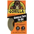 Gorilla Duct Tape: Gorilla, Heavy Duty, 1 in x 10 yd, Black, Continuous Roll, Pack Qty: 1